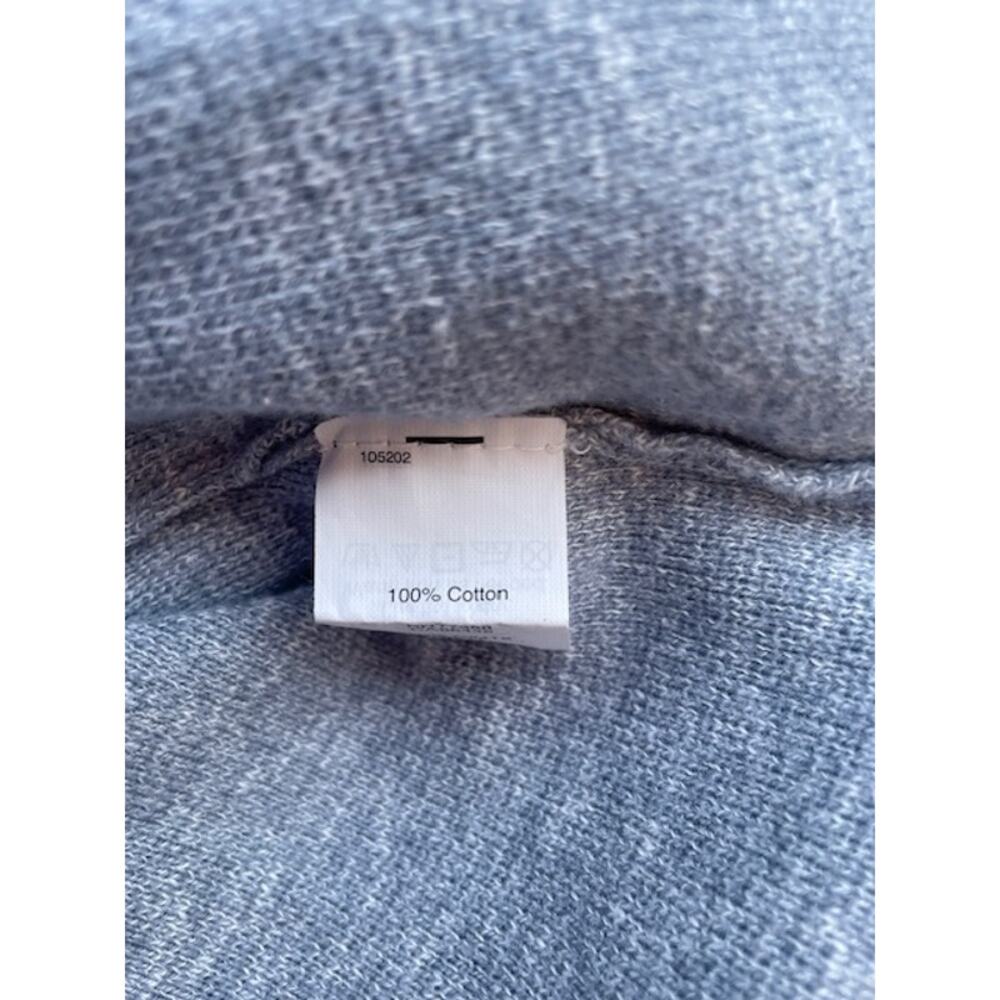 Madewell Size Medium Crew Neck Sweater Lace Up Back Gray 100% Cotton‎ - Picture 4 of 4